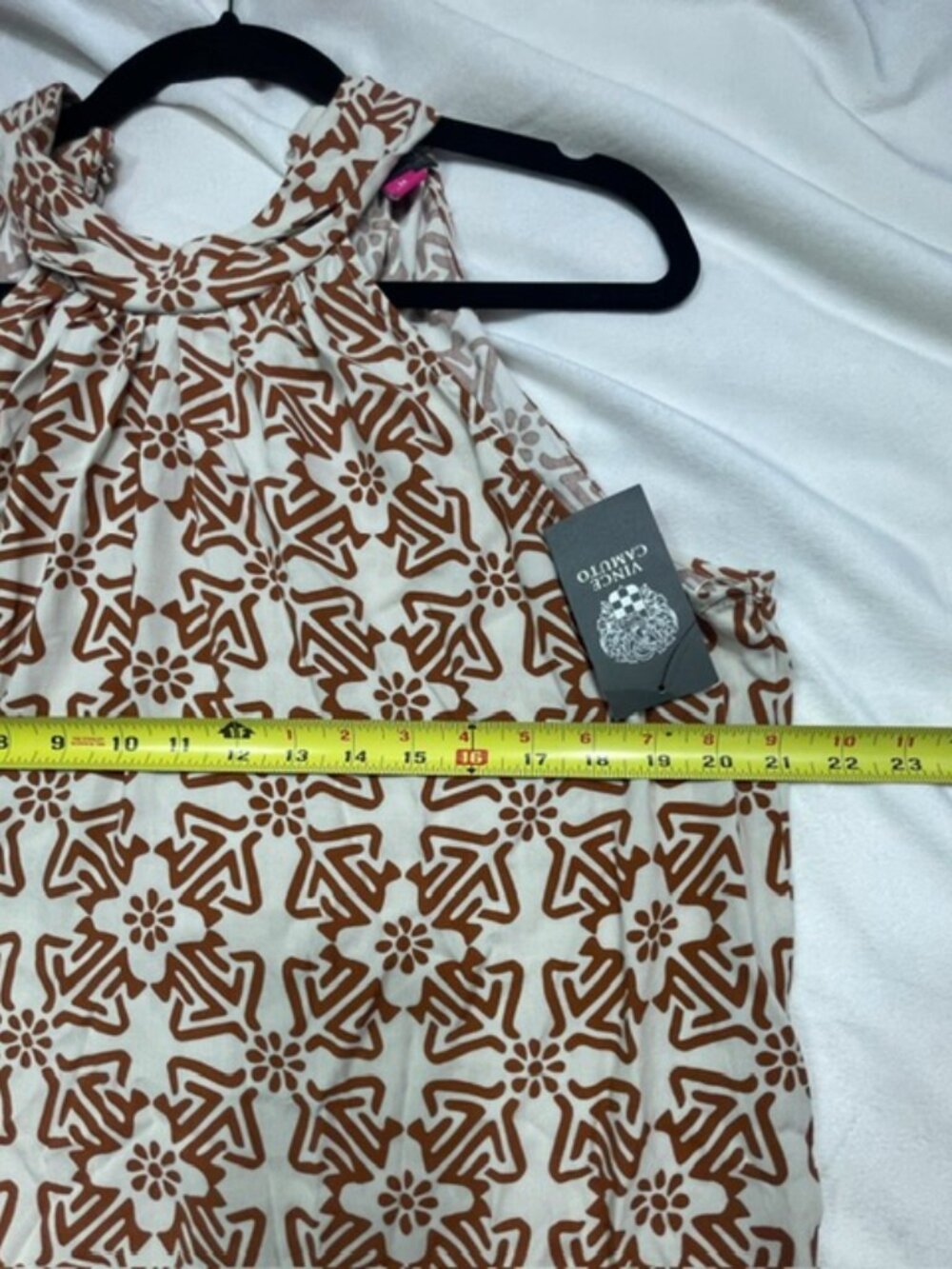 Vince Camuto Women's Asymmetrical High-Low Halter-Neck Maxi Dress, Brown, Size M - Picture 9 of 9